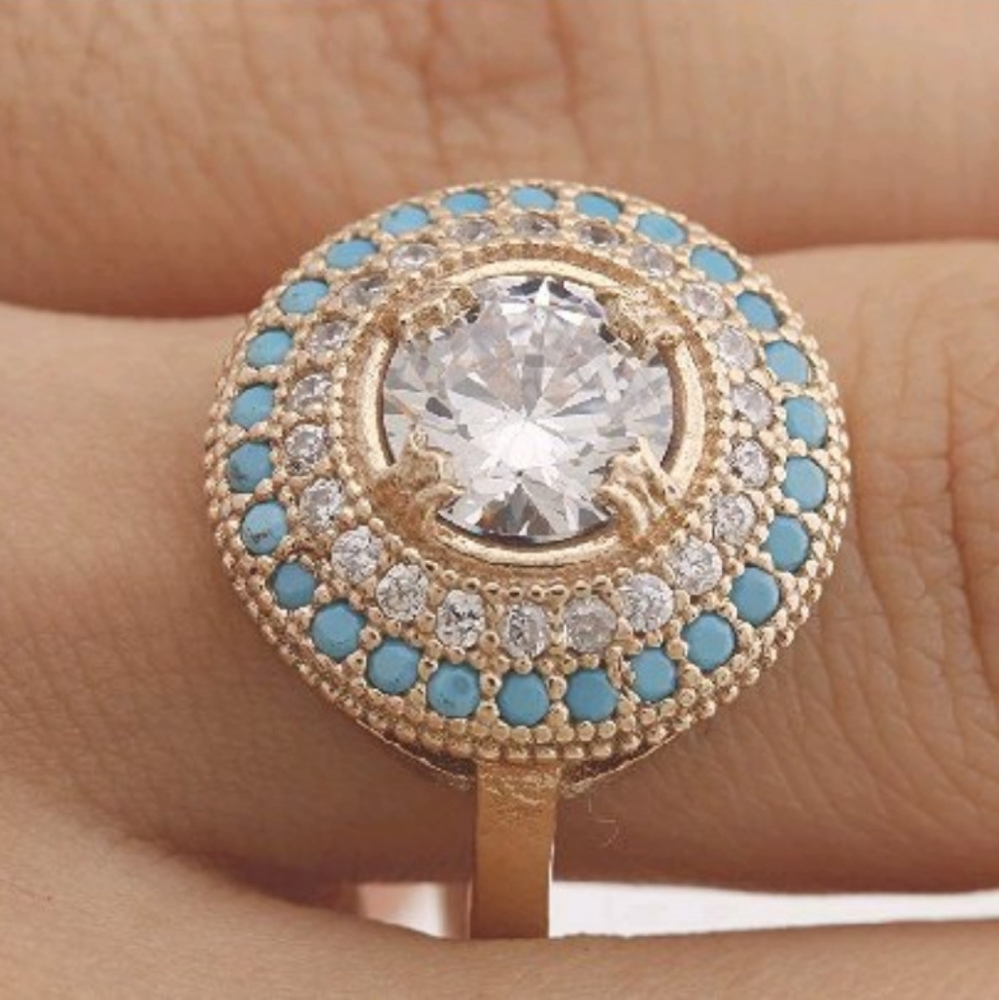 Turkish handmade sterling silver and bronze ring